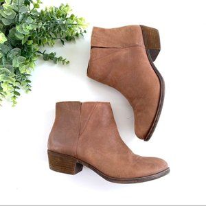 Lucky Brand Benissa Java Brown Leather Booties 7